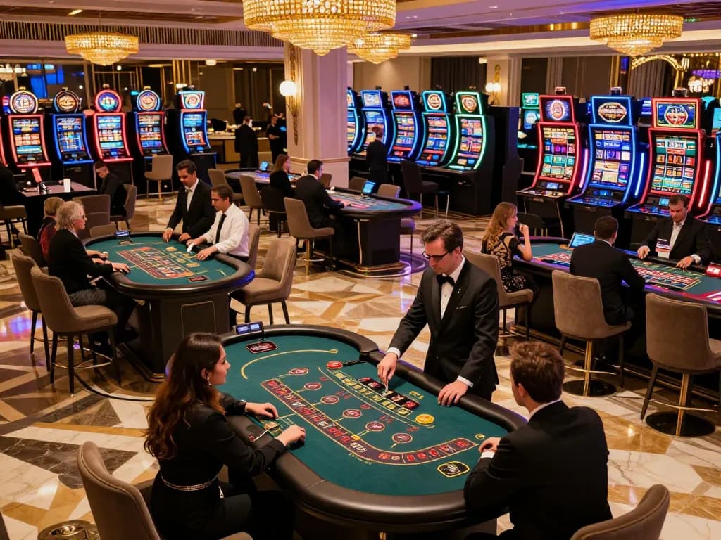 Engaged players at co88 Dubai casino enjoying live dealer games in a vibrant environment