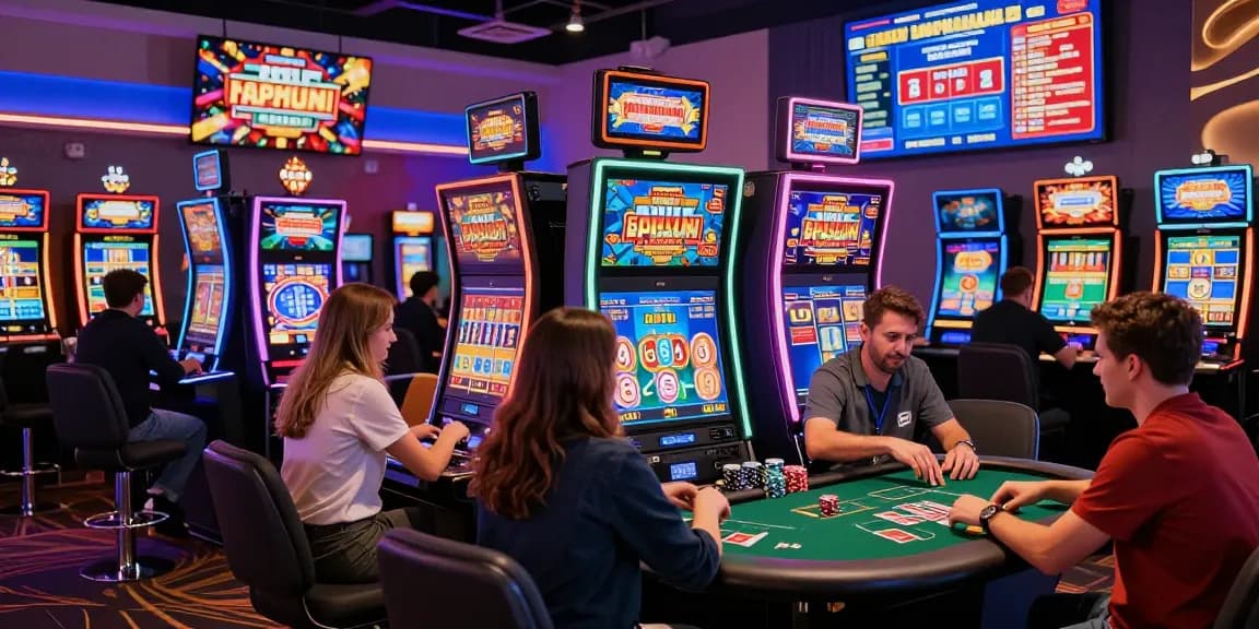 Online gaming scene at https://mhfe.org.uk showcasing diverse players enjoying card games and slots with vibrant atmosphere.