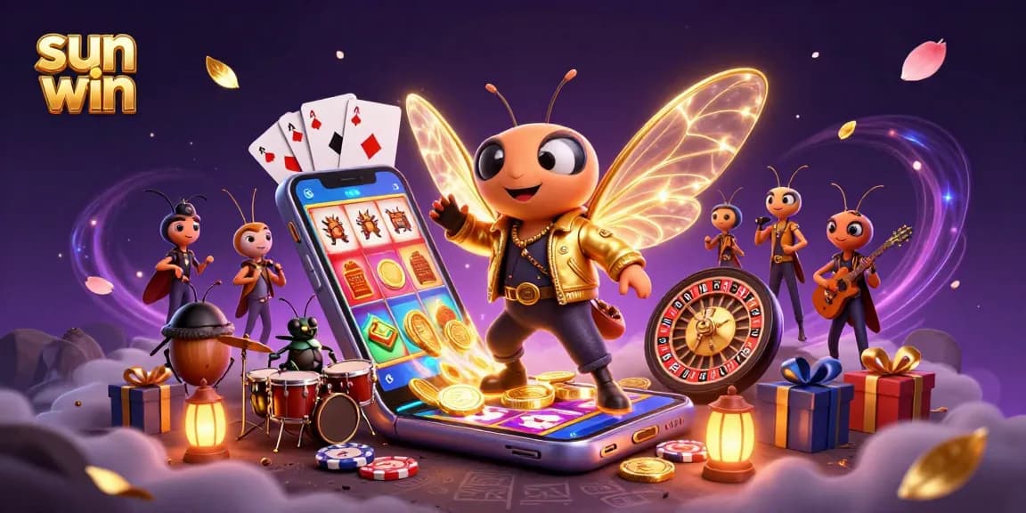 Experience the vibrant thrill of sun win with a 3D rock star in a casino setting