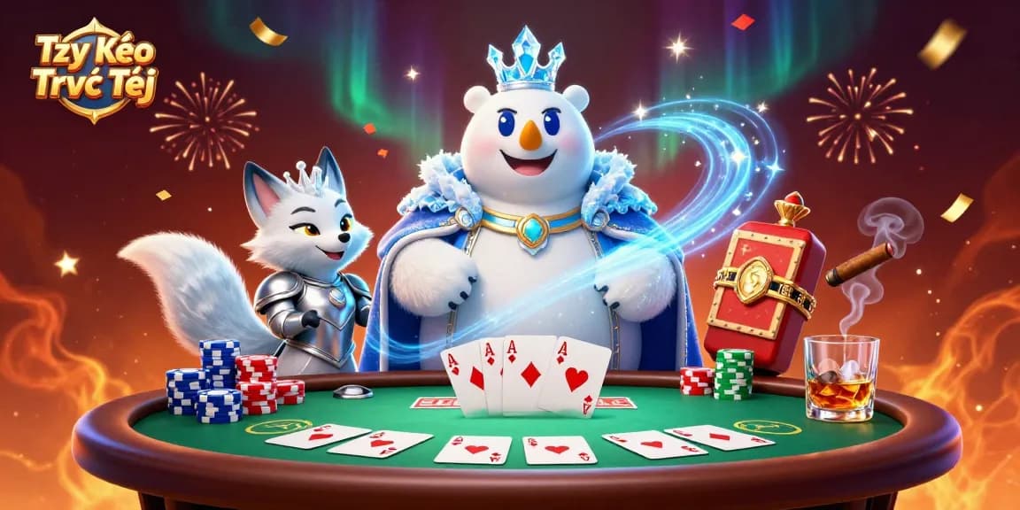 Experience Tỷ Lệ Kèo Trực Tiếp at a vibrant 3D casino scene filled with poker action and dynamic elements.