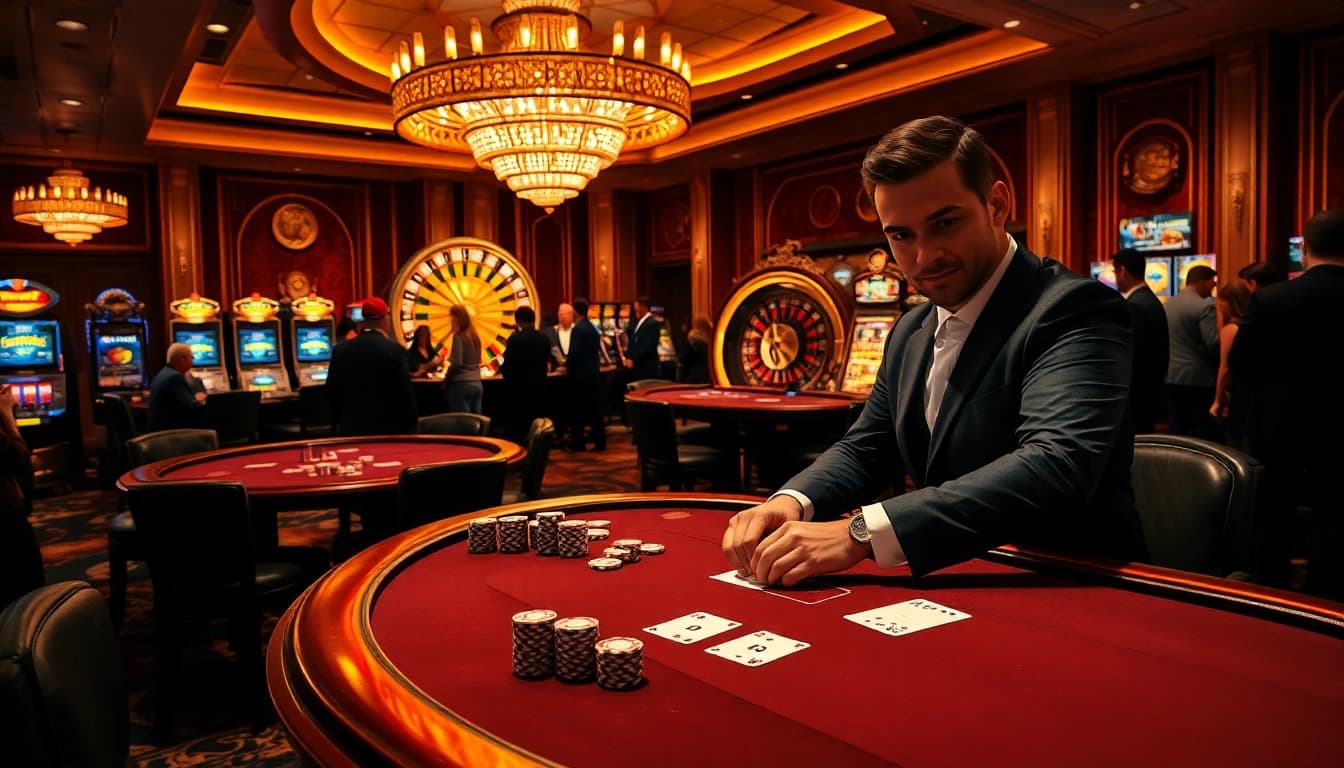Engage in thrilling excitement with the 8k bet at a luxurious casino setting.