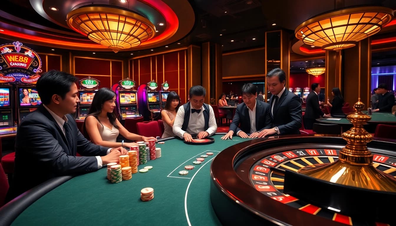 Experience the thrilling excitement at WE88 casino with diverse games and vibrant atmosphere.