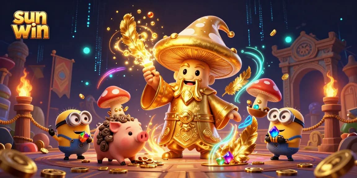 Experience the magic of sun win with enchanted treasures and vibrant casino elements.