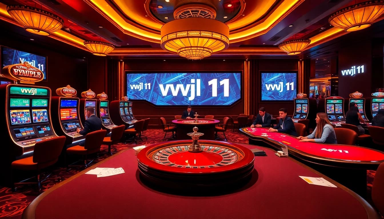 Experience the excitement of gaming at vvjl 11 with vibrant casino tables and thrilling action.