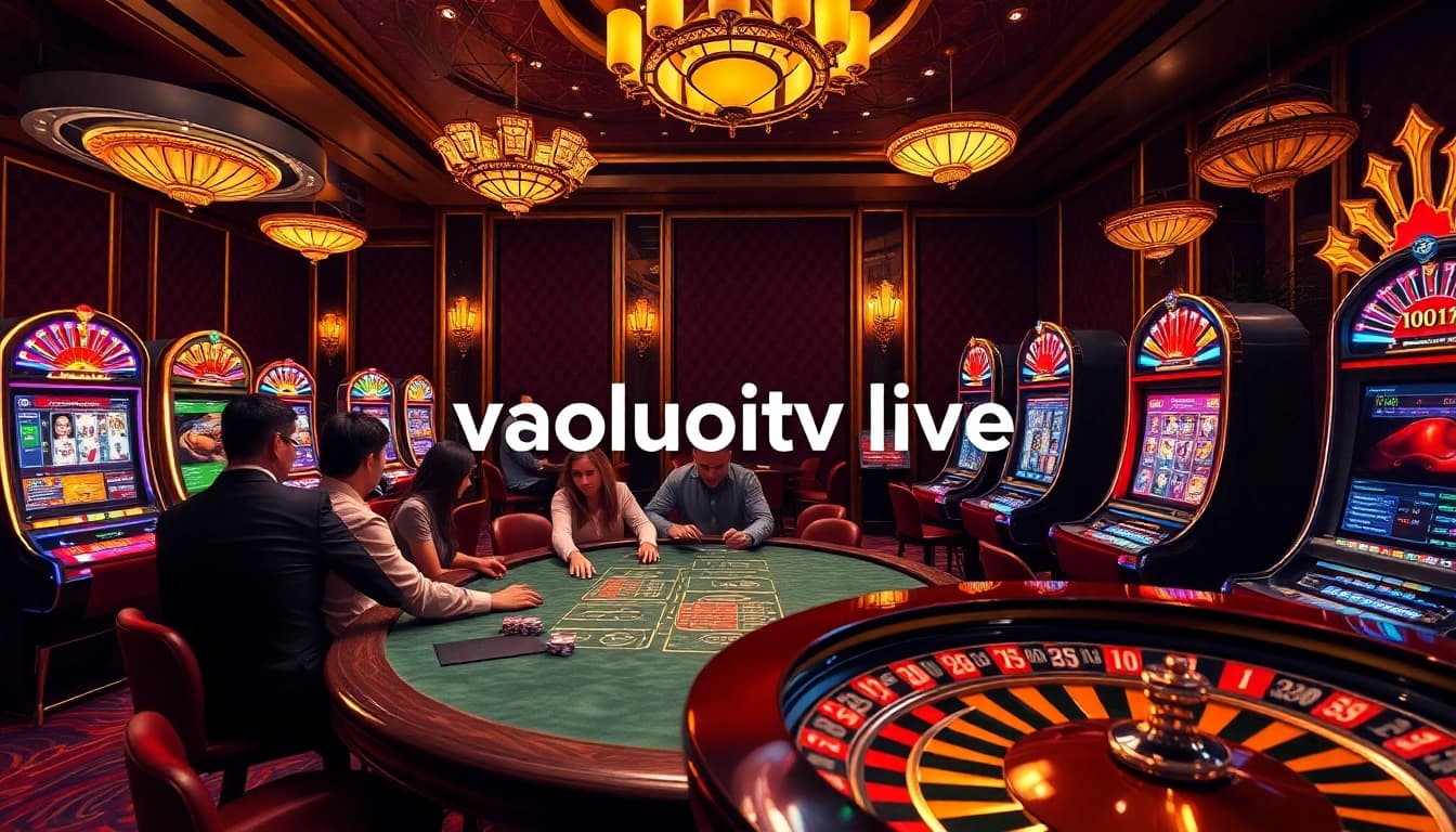 Experience the electrifying atmosphere of vaoluoitv live with exciting gameplay at a luxurious casino.