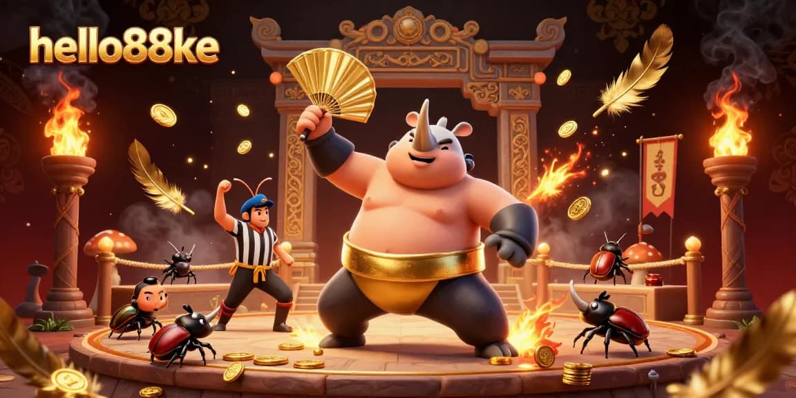 Engage in thrilling gameplay at hello88ke with a 3D sumo beetle champion and adrenaline-fueled betting action!
