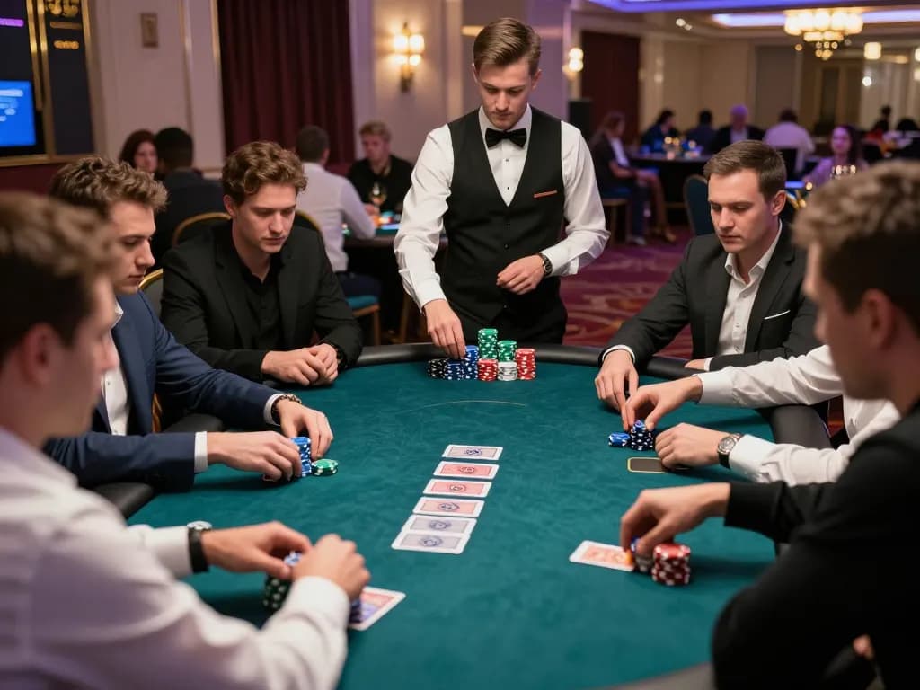 Experience the thrill of poker at 79 king casino, featuring intense gameplay and sophisticated decor.