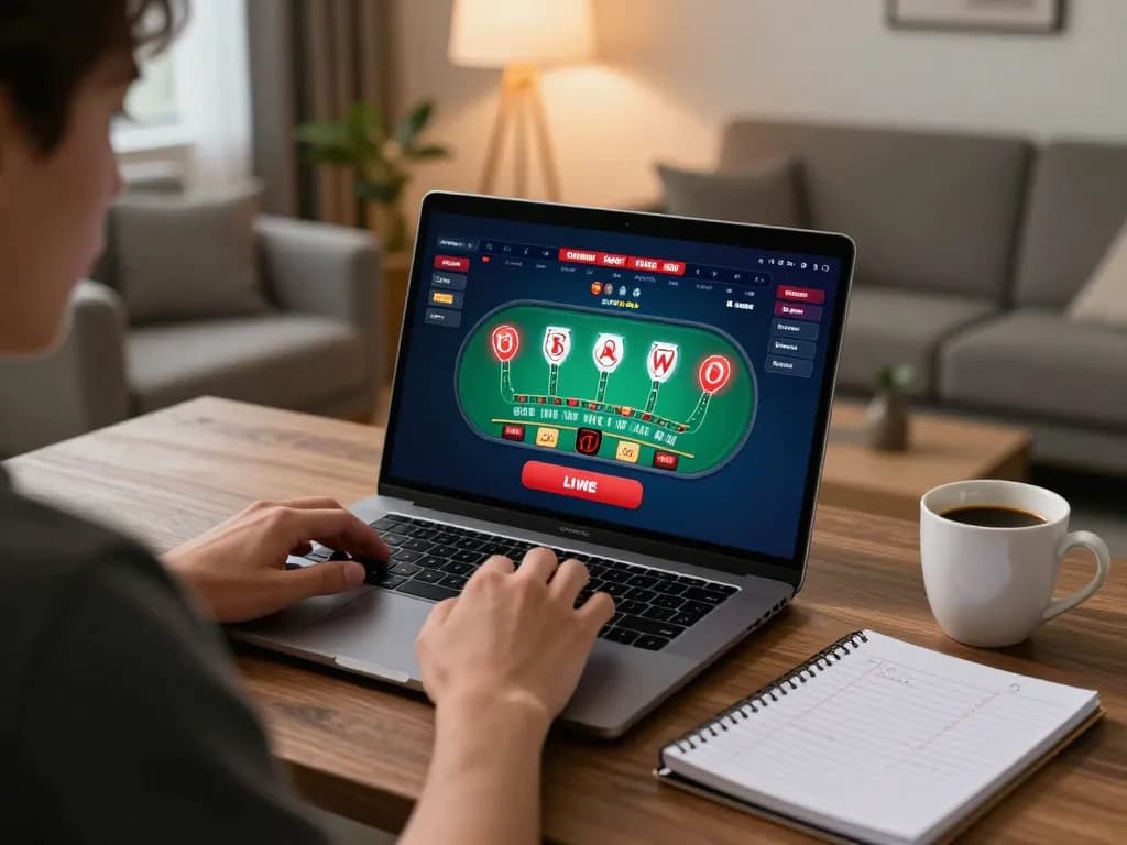 Player enjoying an engaging blackjack experience on 88club from a cozy home setup, highlighting responsible gaming