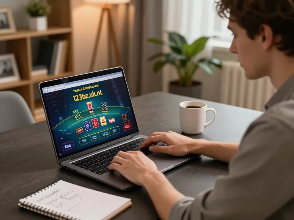 Engaging gaming experience at https://123bz.uk.net/ with player focused on online blackjack strategy.