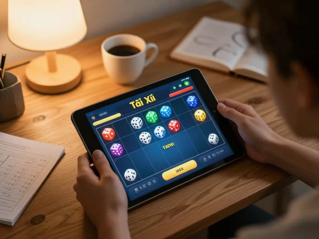 Tăng cường trải nghiệm cược với trang tài xỉu online qua tablet, một căn phòng ấm cúng đầy tiện nghi.