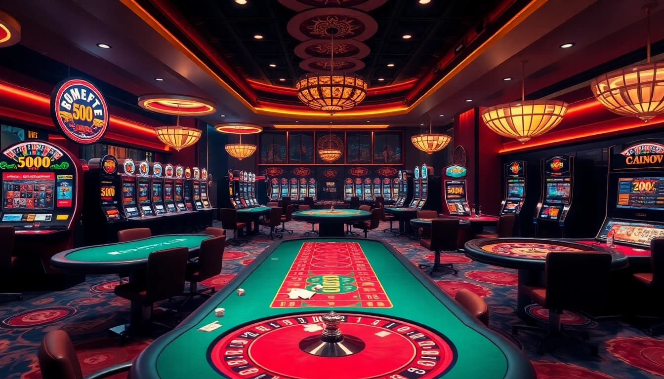 Engaging with exciting games at nhà cái tk88's luxurious casino floor.