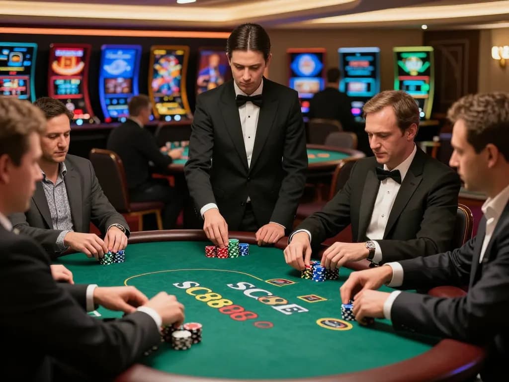 Players engaging in an exciting live dealer game at SC88, showcasing thrills of online gambling