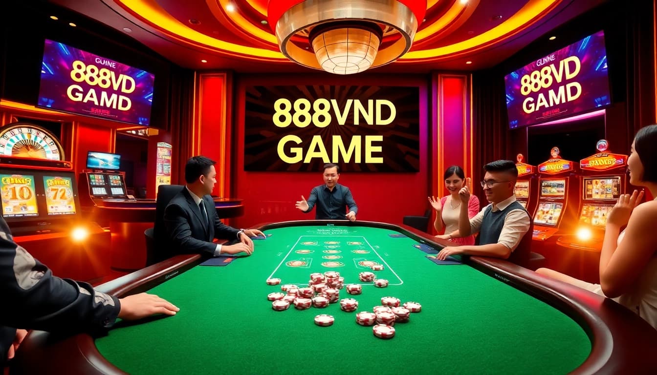 Play 888VND GAME in an exciting online casino atmosphere with professional dealers and vibrant gameplay.
