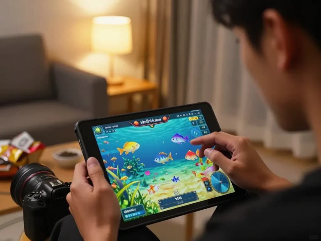 bắn cá đổi thưởng player immersed in thrilling online fishing game action
