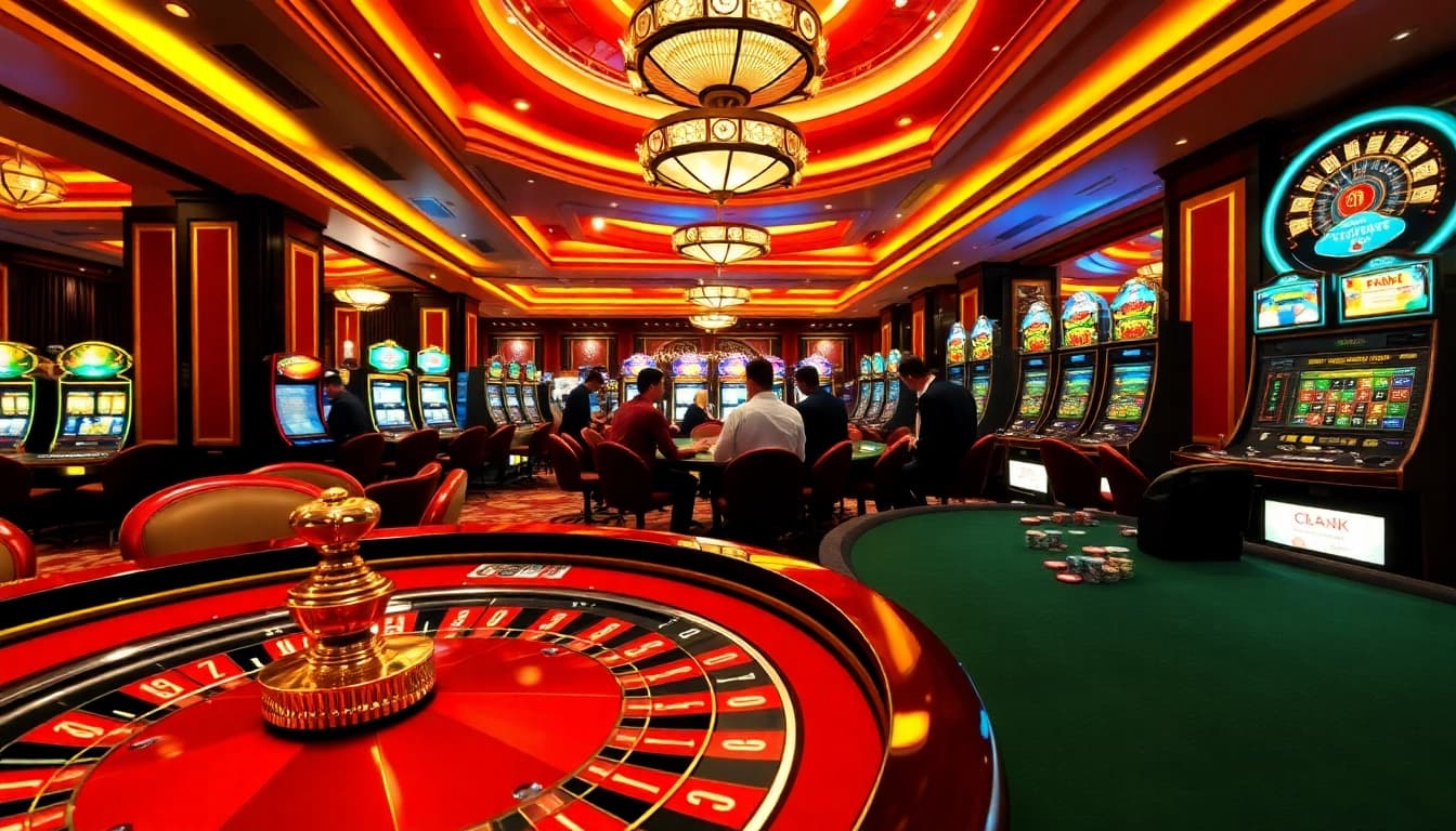 Experience high-stakes excitement with luxurious gambling at http://ww88h.com/ showcasing a vibrant casino environment.