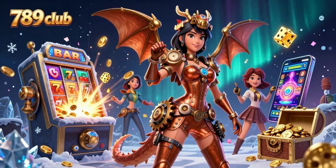 Win big at 789 club with an exciting 3D casino scene showcasing thrilling slots and dynamic gameplay.