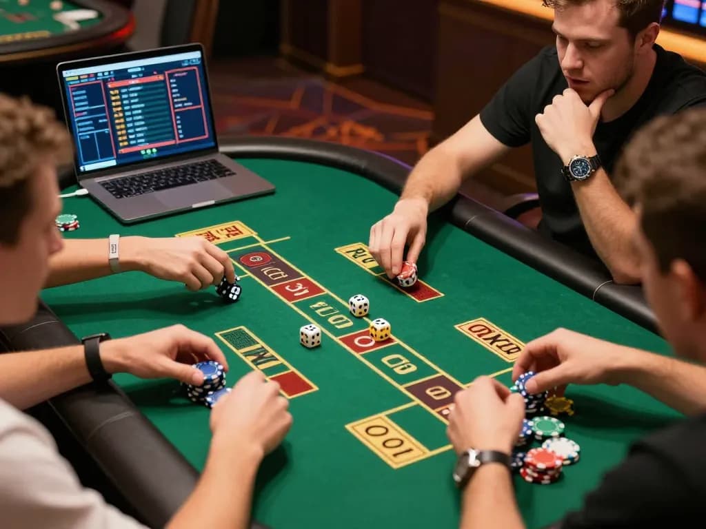 Players rolling dice in a lively Game Tài Xỉu session, showcasing excitement and strategy.