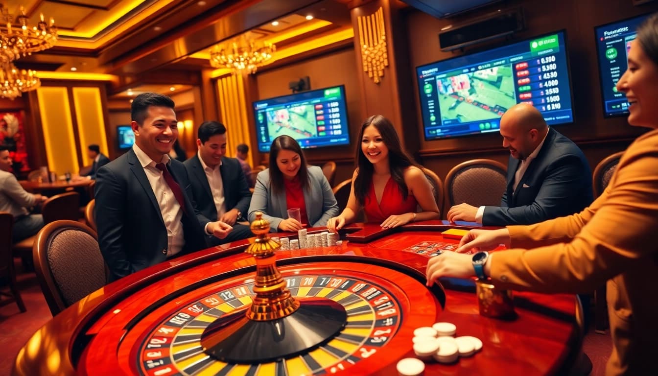 Experience the thrill of gambling at ONE88 with vibrant casino tables and exciting gaming options.