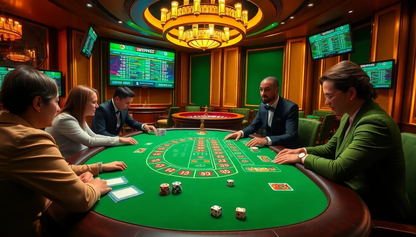 Engaging players at a luxurious table game experience with i9bet Casino.