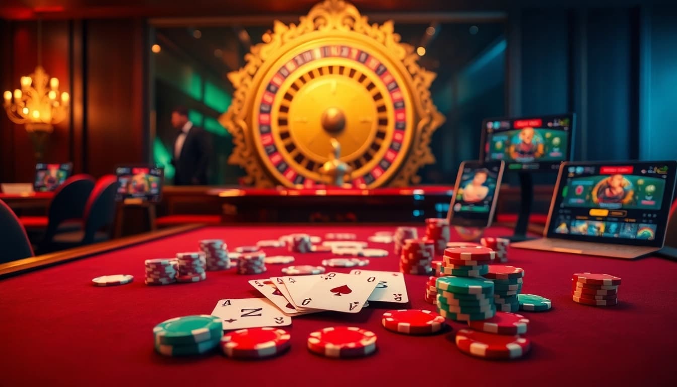 Experience thrilling gameplay at DAGA link with vibrant casino tables and luxurious gaming action.