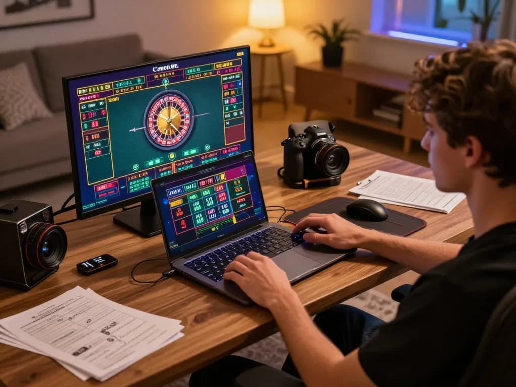 S666no1 players engaging actively with live dealer games on their laptops, mixing excitement with strategy.