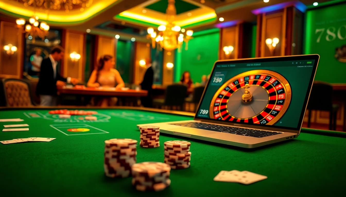 Experience thrilling gameplay at 789winn with vibrant casino tables and engaging players.
