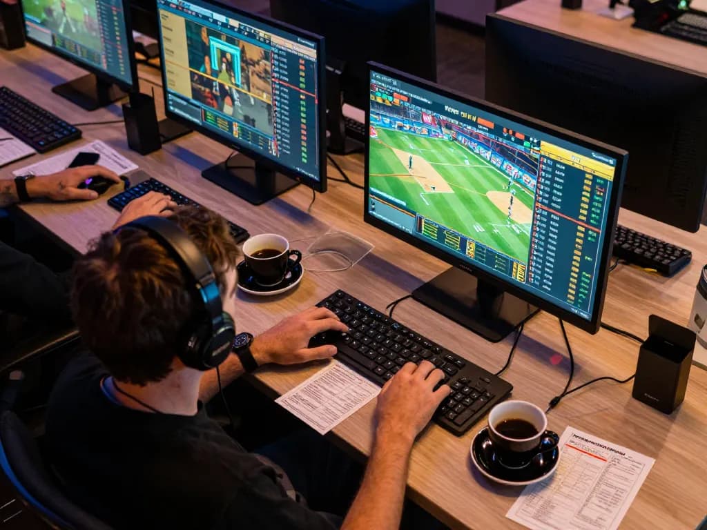 Experience dynamic online betting with okfun, analyzing live sports odds on multiple screens