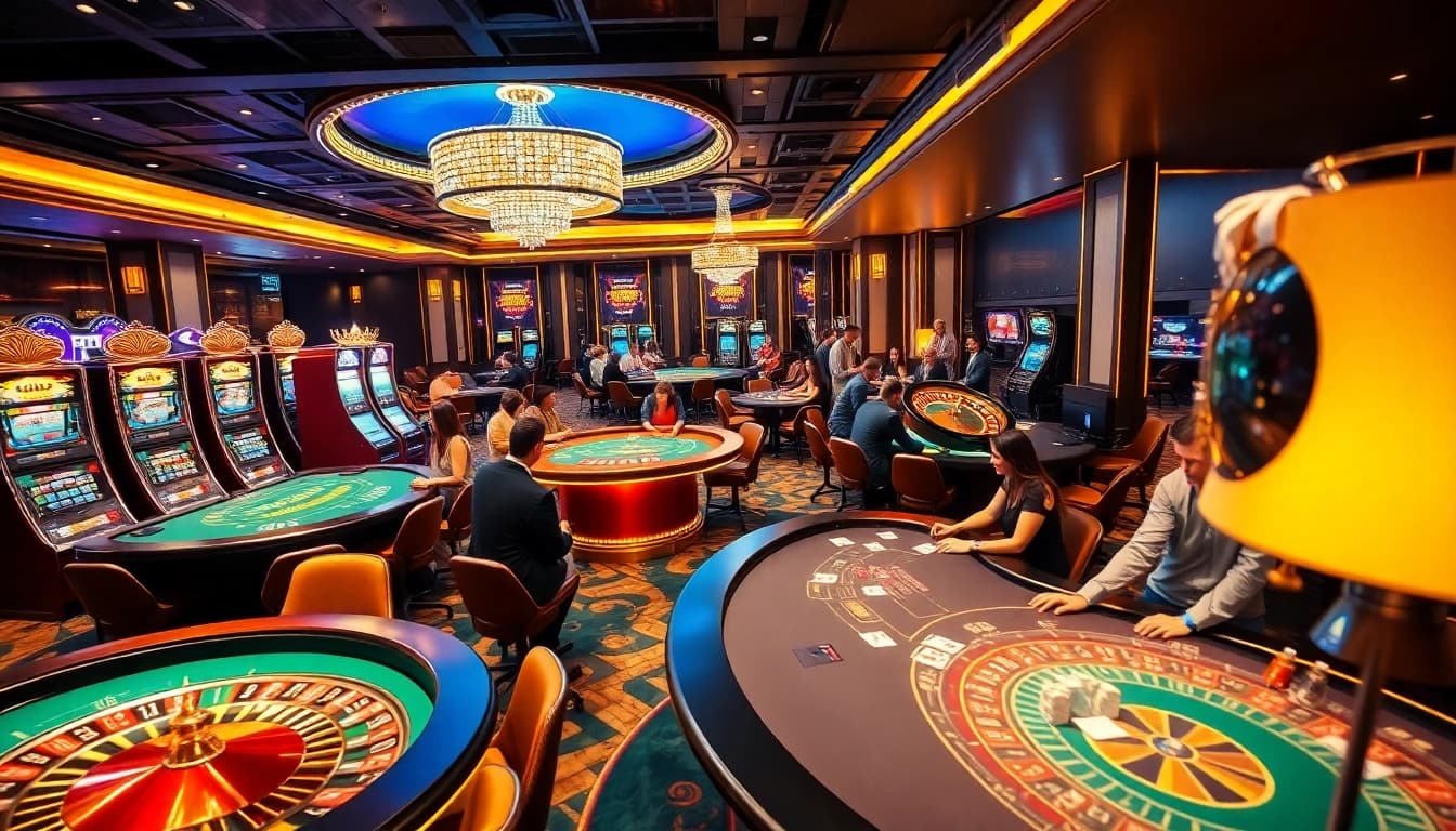 Experience the excitement at nhà cái kim88 with a vibrant casino scene featuring roulette and card games.