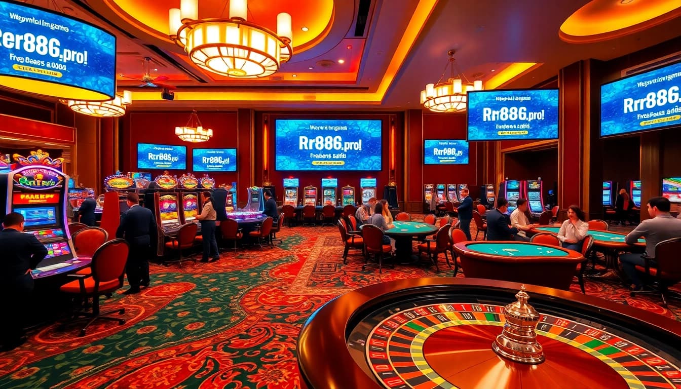 Exciting casino experience at https://rr88c.pro/ with vibrant slot machines and engaging players.