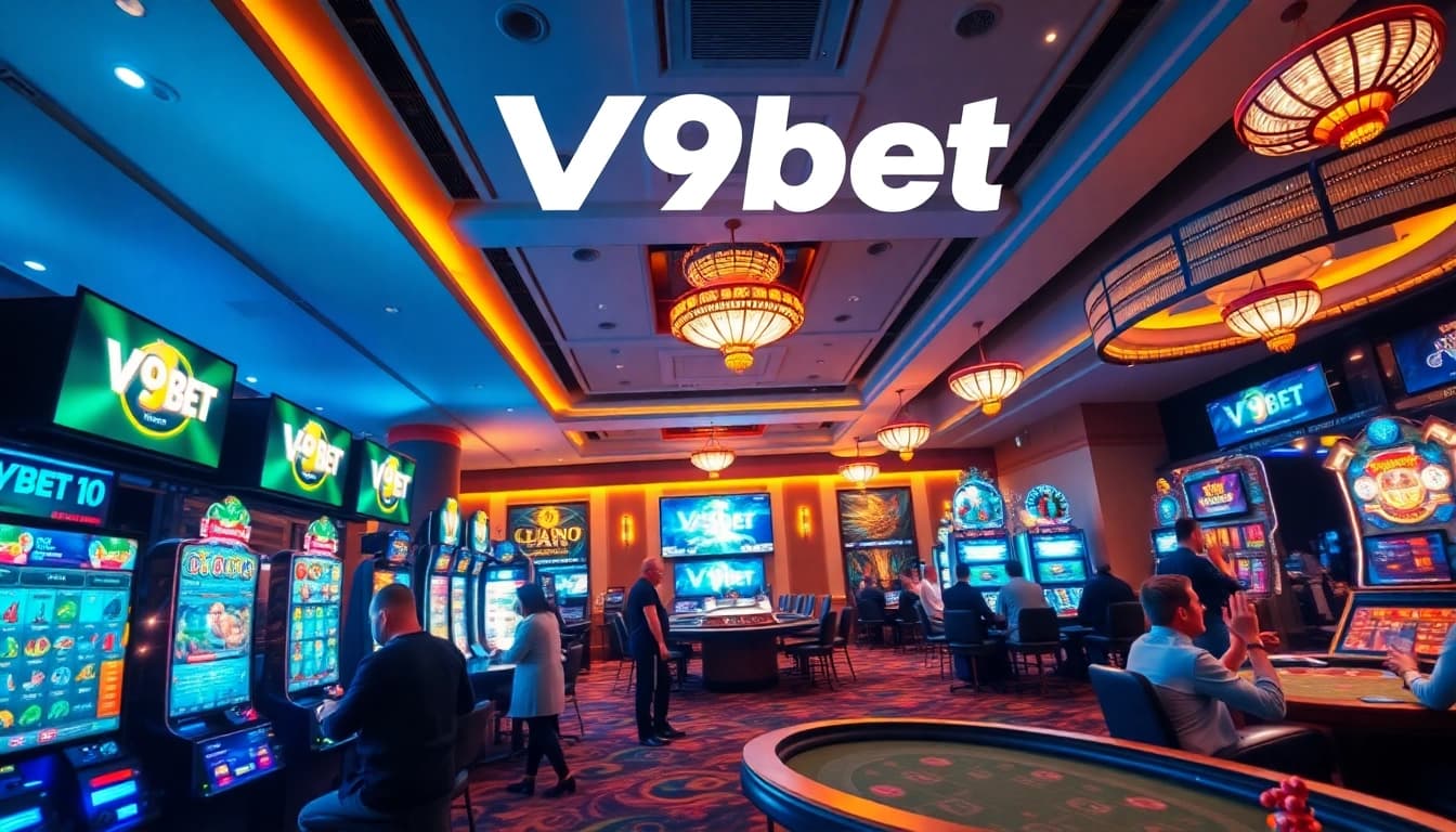 Engaging players at V9bet.ce enjoying diverse online casino games.