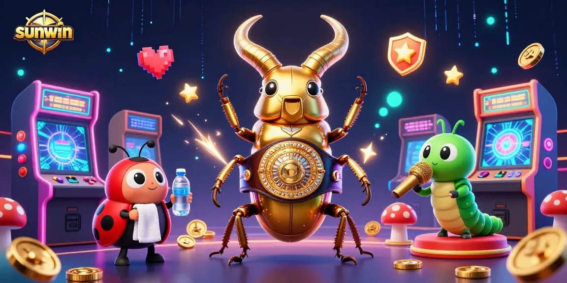 Experience thrilling gameplay at sunwin with an epic scene of casino action featuring vibrant characters and game elements.
