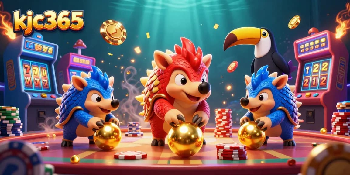 Experience thrilling gaming moments with kjc365's exciting casino adventures featuring colorful characters.