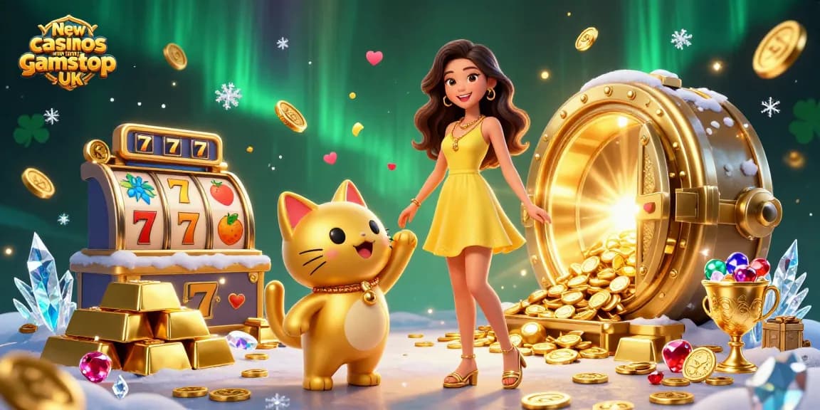 Engage with New casinos not on gamstop UK featuring vibrant slot reels and coins, enhancing your gaming experience.