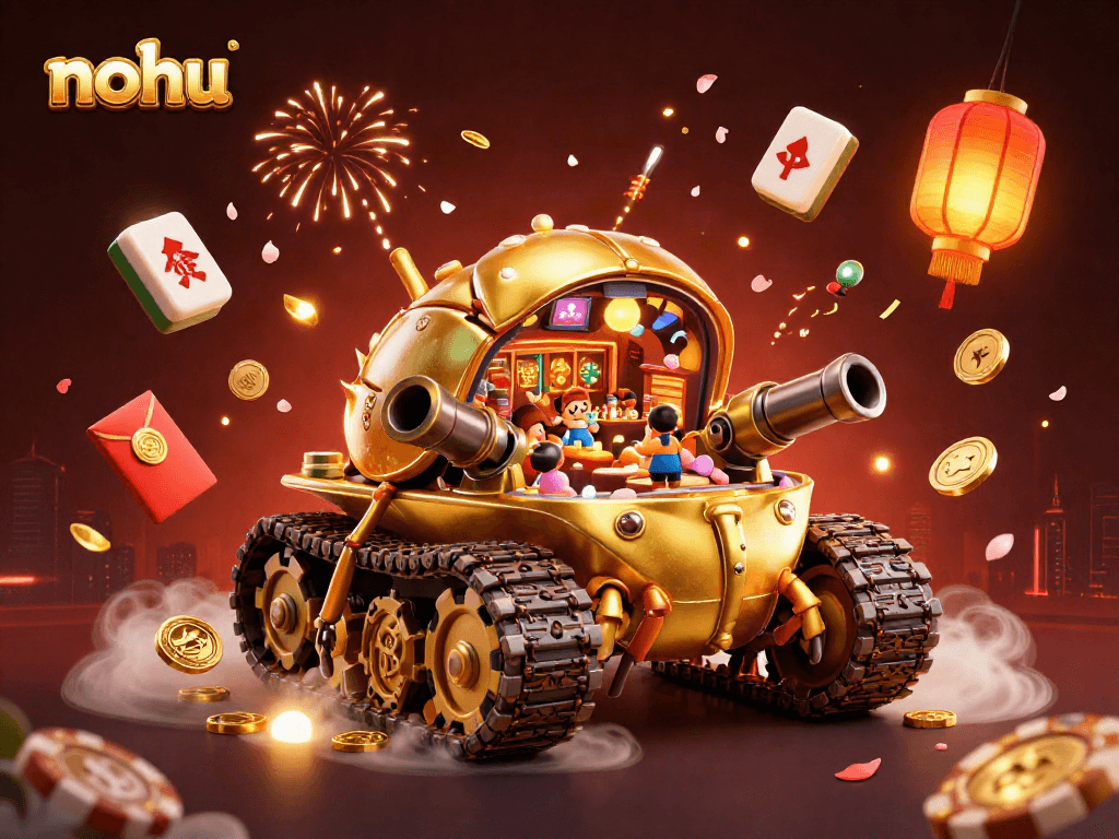 Nohu captures excitement as the golden beetle tank reveals a bustling mini-casino filled with joy.