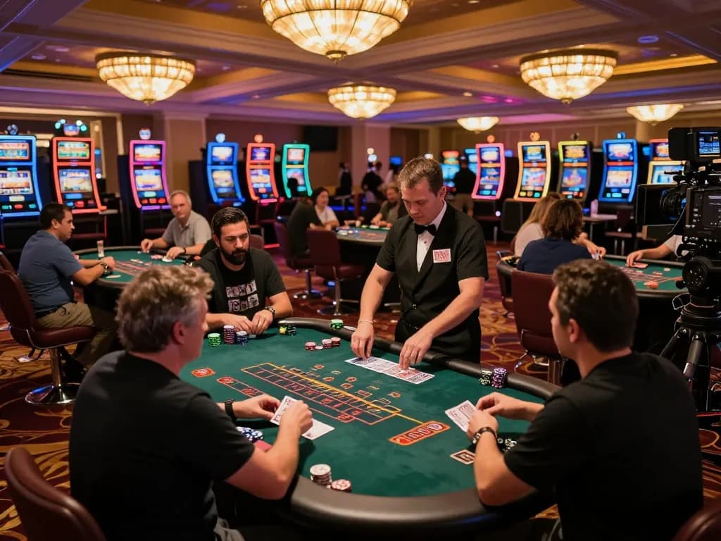 Players enjoying a thrilling game of blackjack at go88vn casino with dynamic dealer action