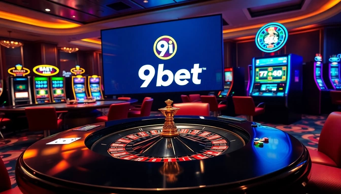 Experience the excitement of gambling on the trang chủ 9bet with luxurious casino tables and vibrant slot machines.