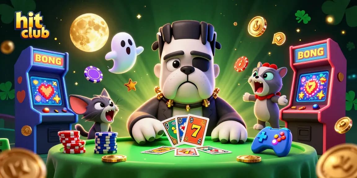 Engage in thrilling gameplay at hit club with cartoon monsters and vibrant casino elements