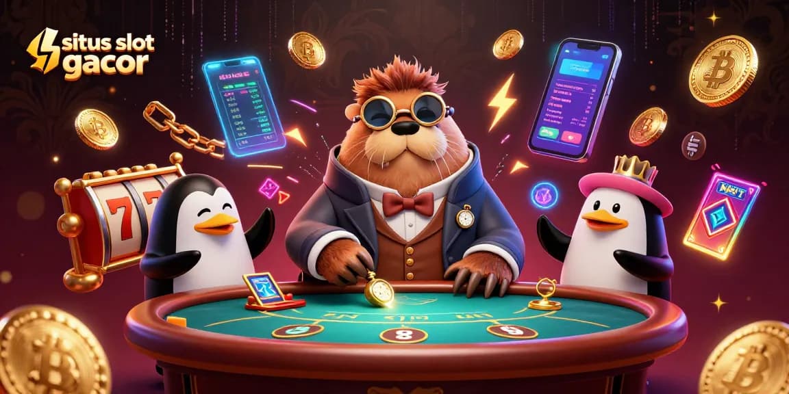 Experience the vibrant world of situs slot gacor with animated characters and dynamic gaming elements.