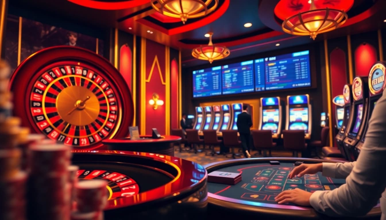 79KING players enjoying a thrilling casino experience with roulette and poker chips.