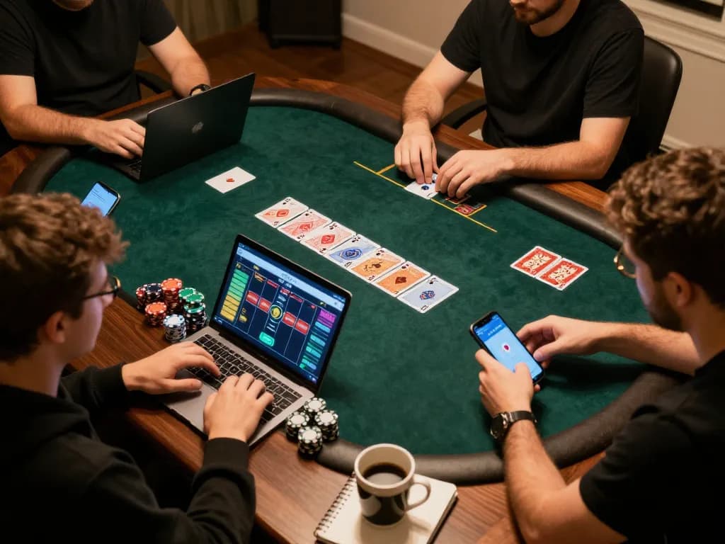 Experience the excitement of online poker with 56WIN players intensely focused on their strategy.