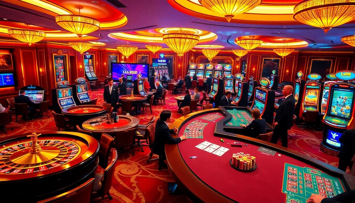 Experience thrilling gaming action at LV88 with vibrant tables and exciting casino ambience.