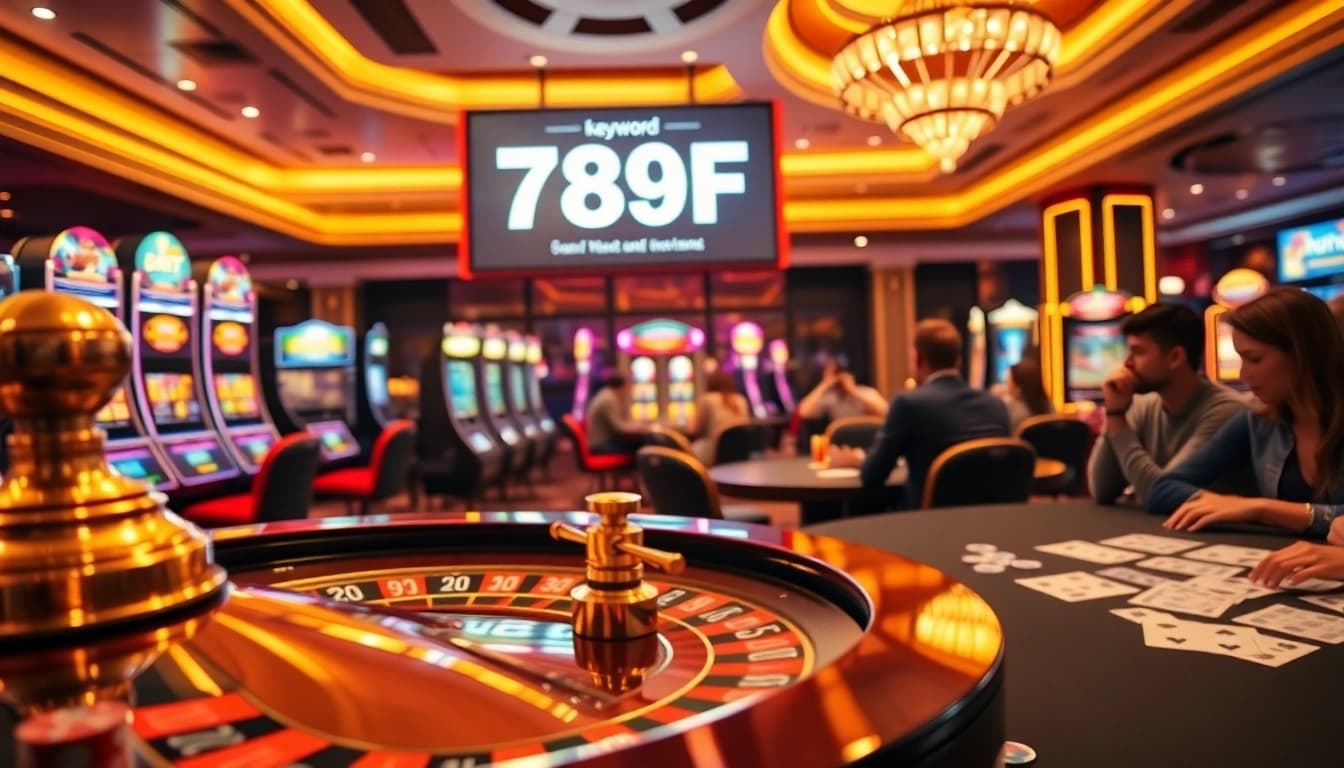 Experience excitement at 789F casino with poker games and vibrant slot machines.
