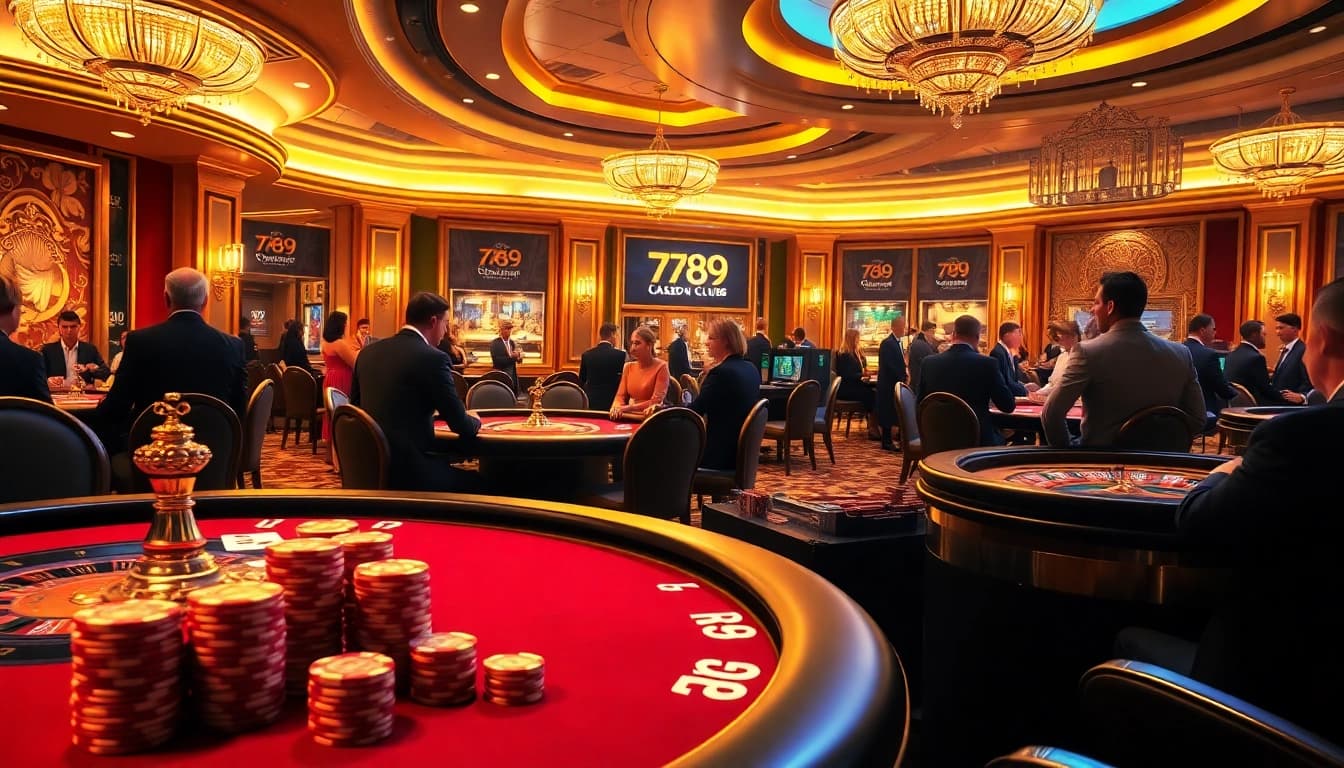 Experience the excitement of gameplay at 789 club with vibrant casino tables and engaging players.