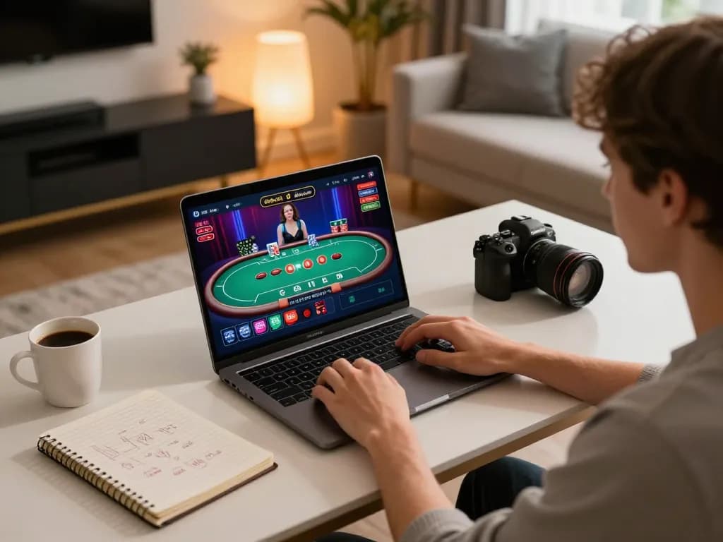 Engage in kp88 vip online gaming with vibrant poker tables and strategic play in a stylish home.