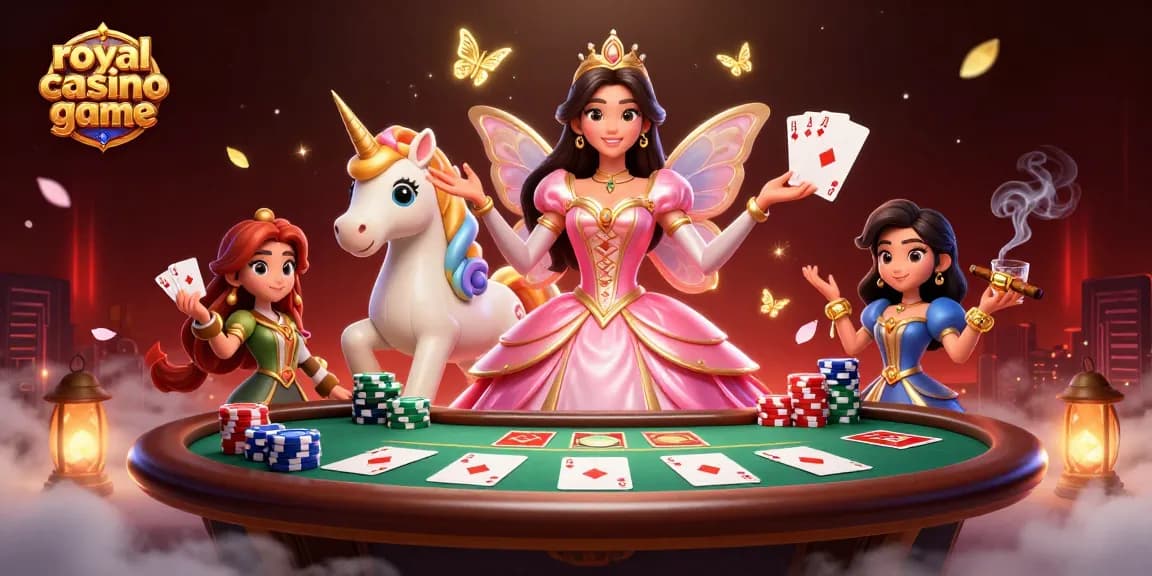 Experience the thrilling royal casino game with a glamorous setting and vibrant casino elements.