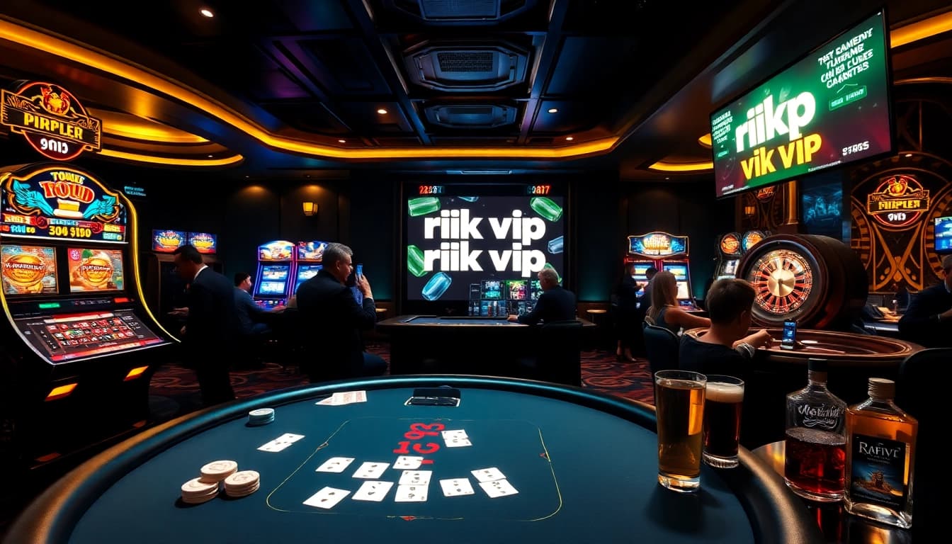 Engage in thrilling high-stakes play at rik vip's luxurious casino tables featuring poker and roulette.