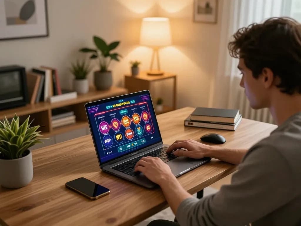 Engaging in 99win đăng nhập for online casino gaming with a vibrant interface on display