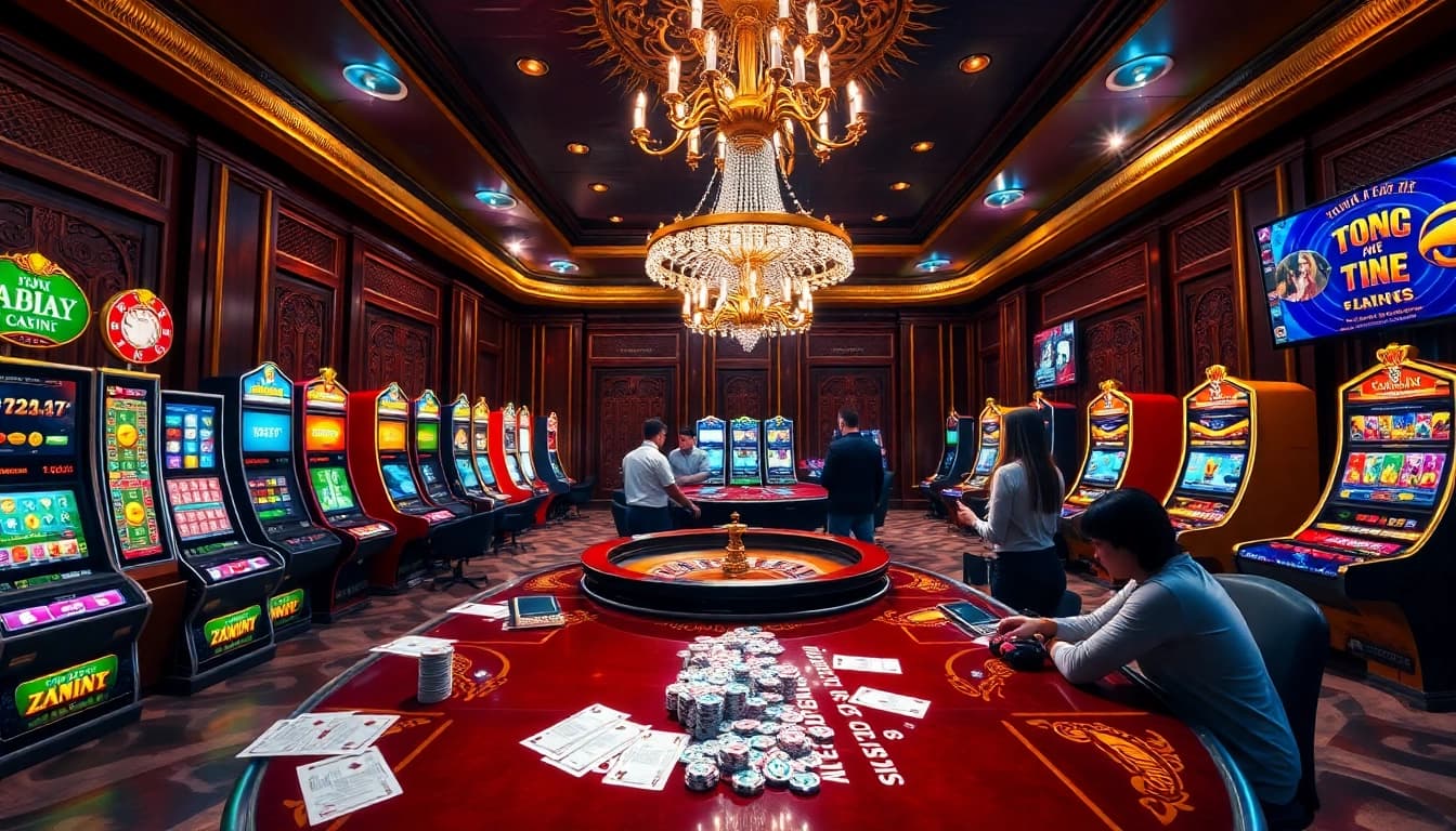 Engaging in exciting games at https://ok8386s.com/ with vibrant casino visuals.
