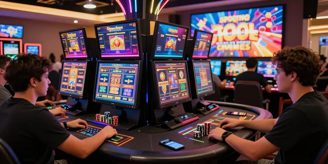 Exciting scene of a player enjoying credit card casinos surrounded by vibrant gaming visuals and promotions.