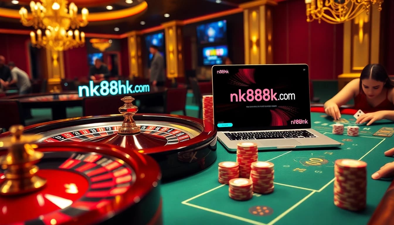 Engaging players in high-stakes casino gaming at nk88nk.com with roulette and poker.